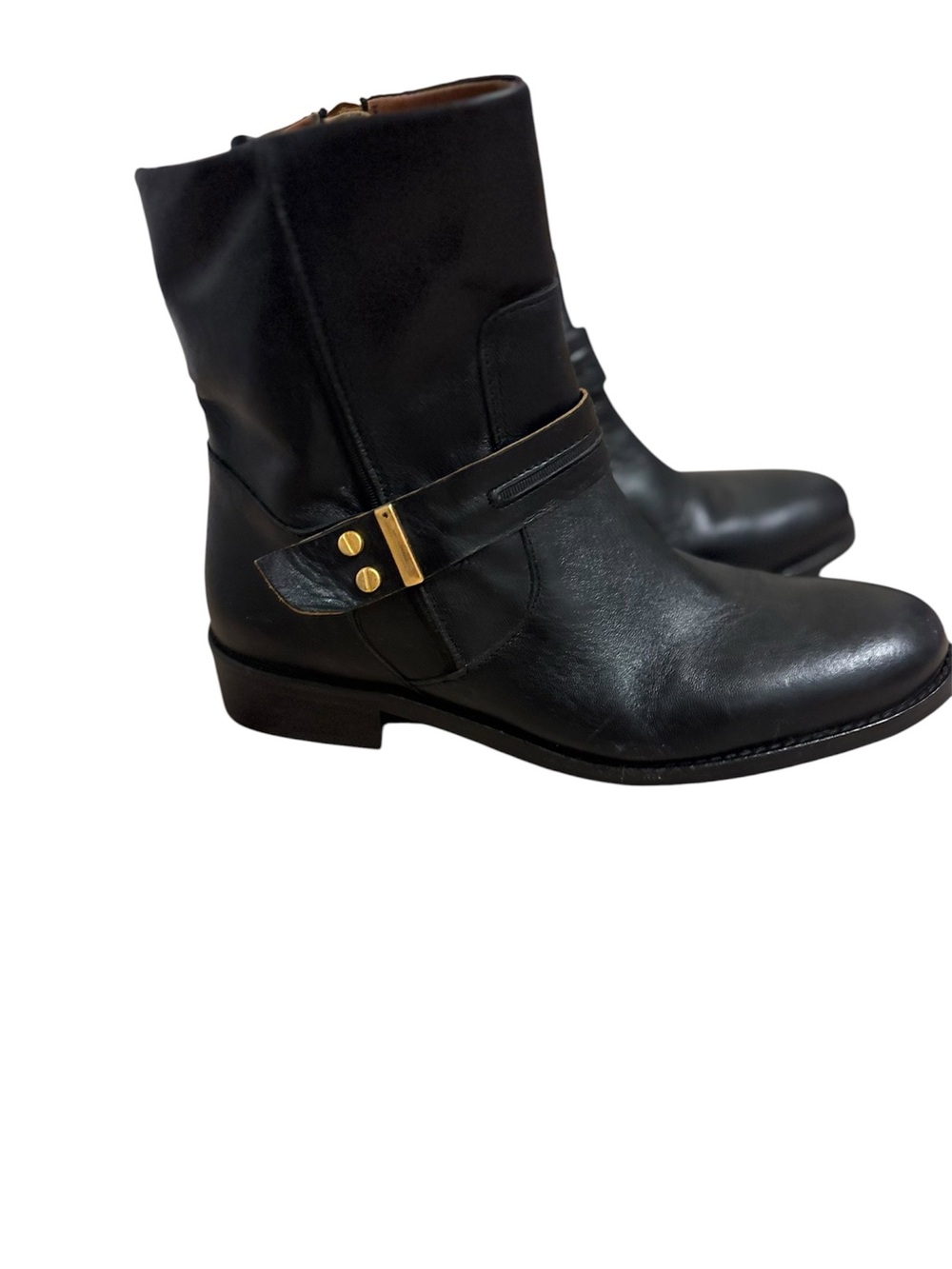 Heyraud Black Leather Ankle Boots – EU 37 🖤